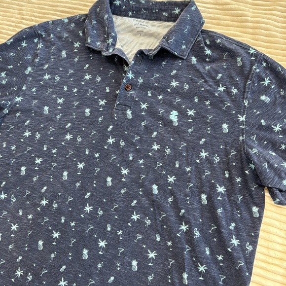 Izod Saltwater Relaxed Classics Polo Golf Shirt Palm Tree Martini Pineapple Prin - Picture 2 of 9